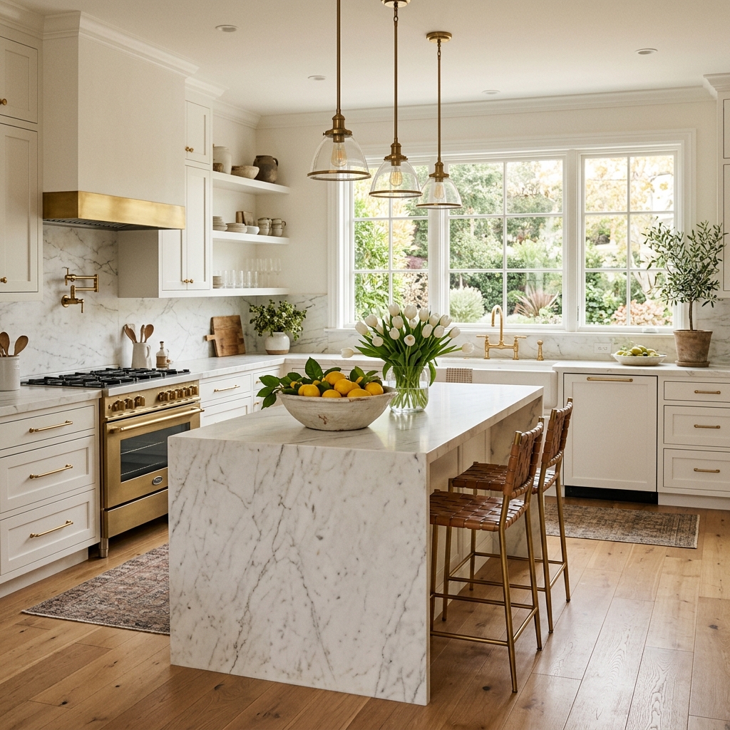 Elegantly staged luxury kitchen